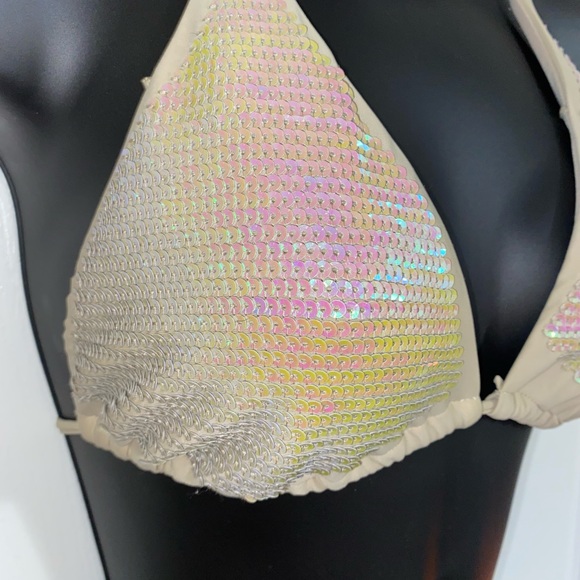 Sequin triangle style bikini top - Picture 3 of 6